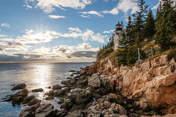 Bass Harbor Light Sunset