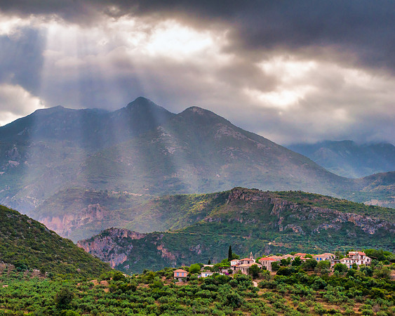 Mountain Village Sunburst Peloponnese