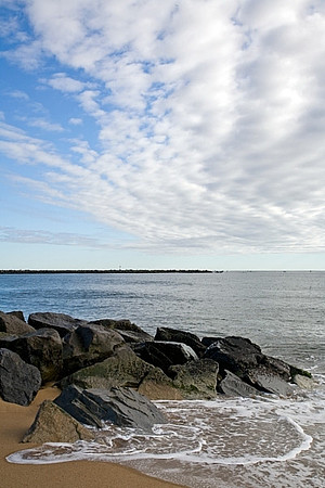 Plum Island Rocks and Clouds